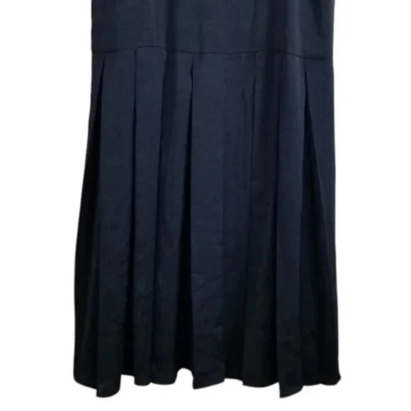 Plus Size 3X Casual navy Blue Spaghetti Strap drop waist Midi Dress - Picture 4 of 11